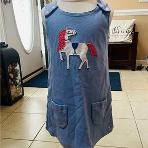 Joules Blue Dress with Horse Design